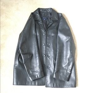 Vintage Structure Leather Jacket